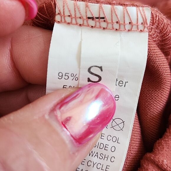 Two Piece Soft Stretchy Shorts & Tank Top, Mauve Pink, Small - Picture 5 of 6